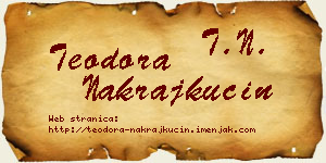 Teodora Nakrajkućin vizit kartica